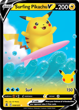 008 Surfing Pikachu V - Celebrations