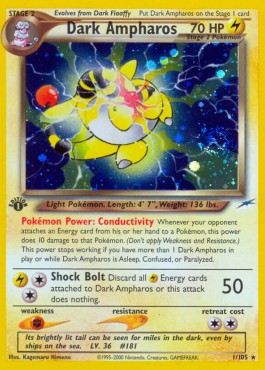 001 Dark Ampharos - Neo Destiny