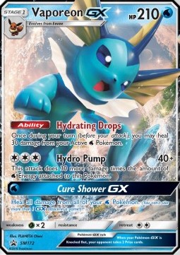 SM 172 Vaporeon GX - SM Black Star Promo Cards
