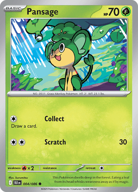 004 Pansage - Black Bolt