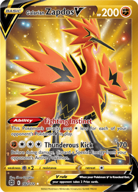 182 Galarian Zapdos V - Brilliant Stars