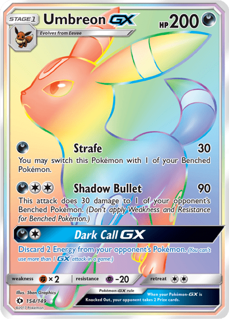 154 Umbreon-GX - Sun & Moon
