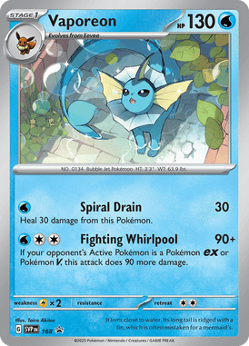 168 Vaporeon - Scarlet & Violet Promo Cards